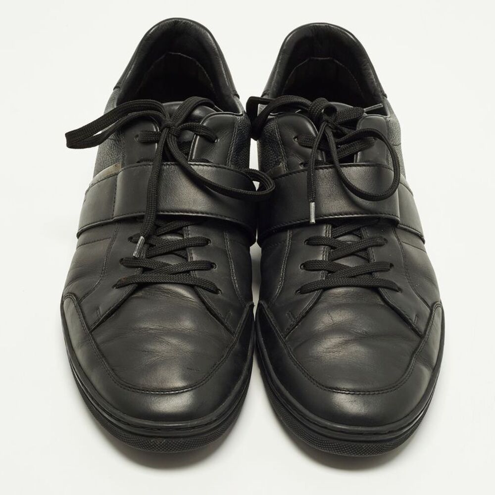 Louis Vuitton Lv Trainer Size 44.5 Black Leather Lace Up Sneakers - Picture 3 of 7